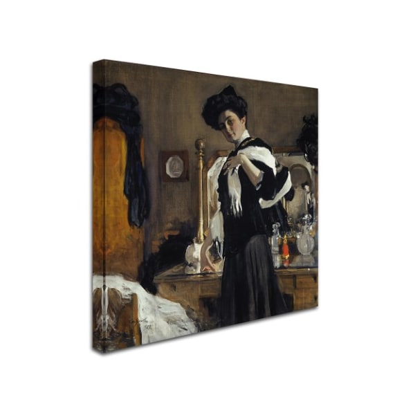 Valentin Serov 'Portrait Of Henriette Girshman' Canvas Art,35x35